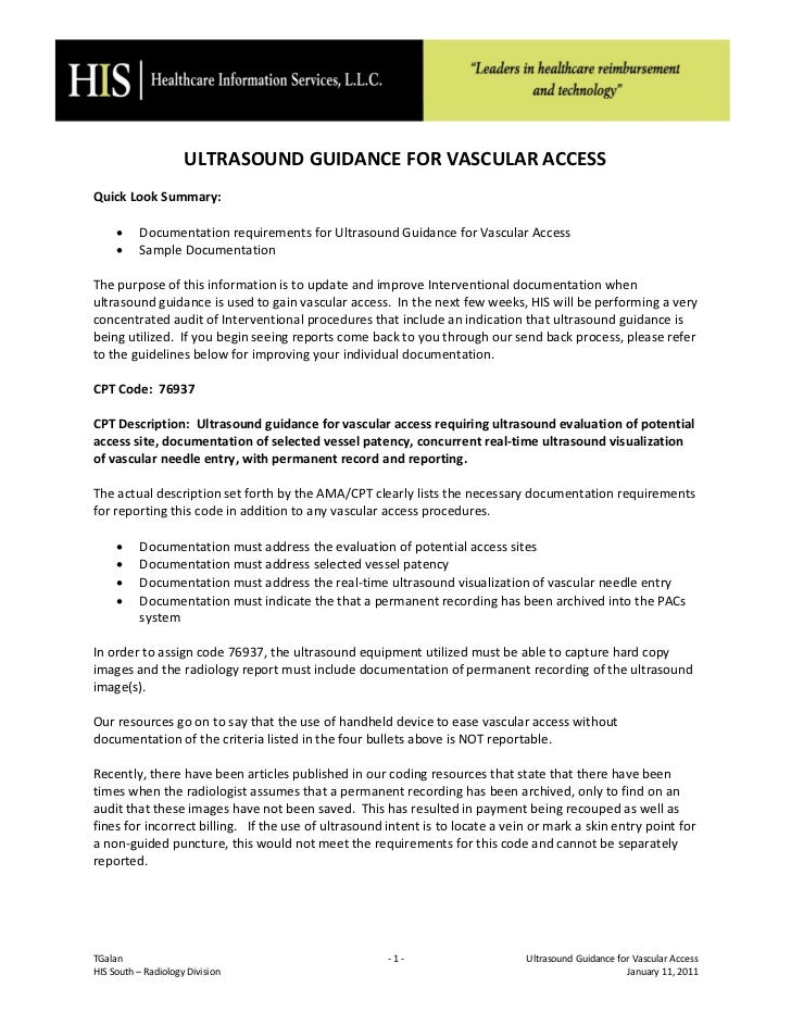 Ultrasound Guidance For Vascular Access