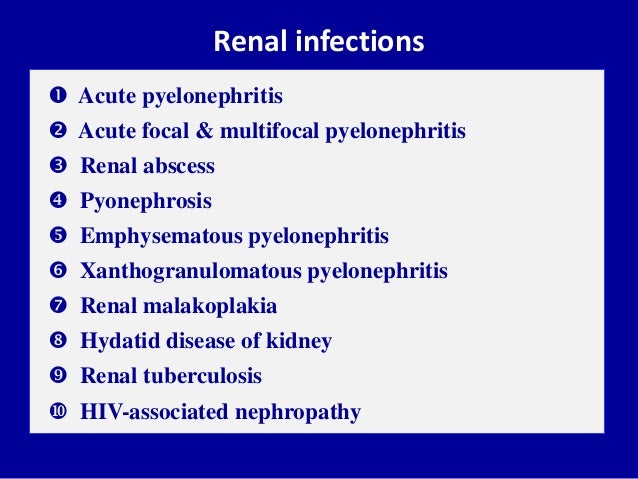 Ultrasound of the urinary tract - Renal infections