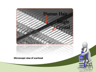 Human Hair
                                    Single
                                    Crystal




Microscopic view of scanhead
 