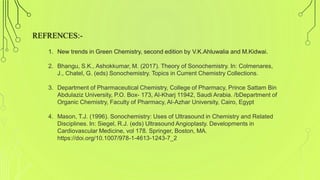 Ultrasound Assisted Reaction of M.pharm semester 2 | PDF