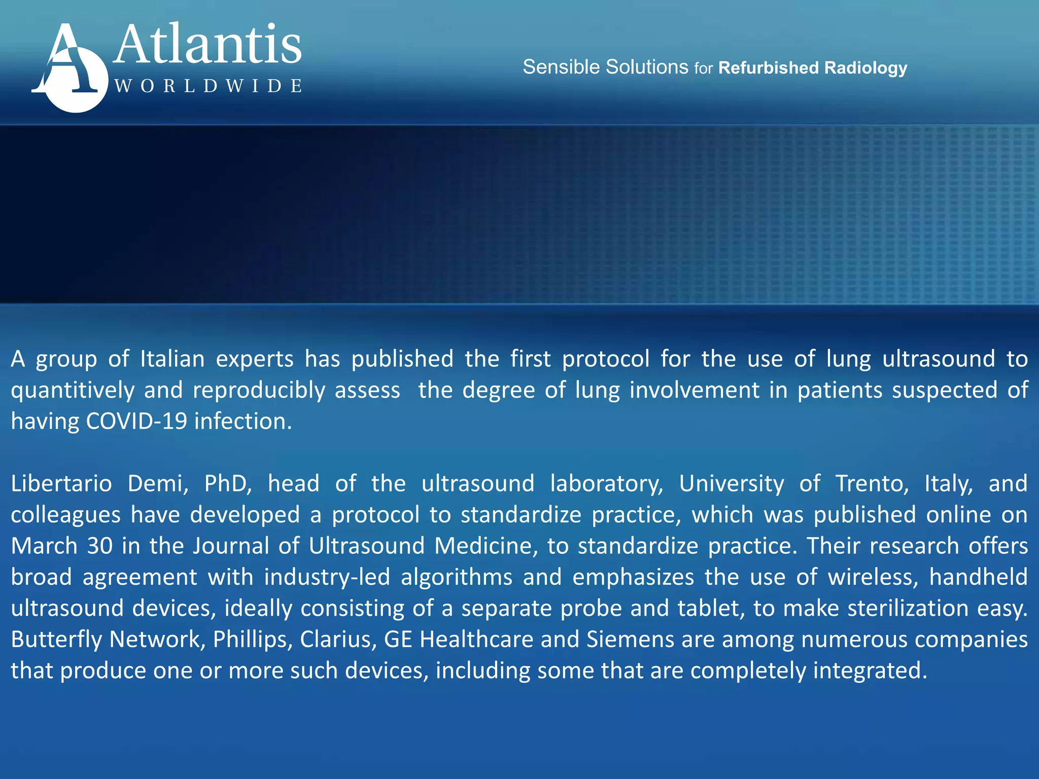 Ultrasound protocols used to triage covid 19 (1) | PPT