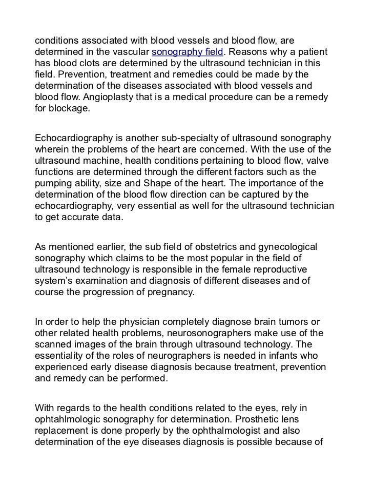 Why i want to be a sonographer essay image