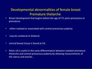 Ultrasound of pediatric and adolescent breast