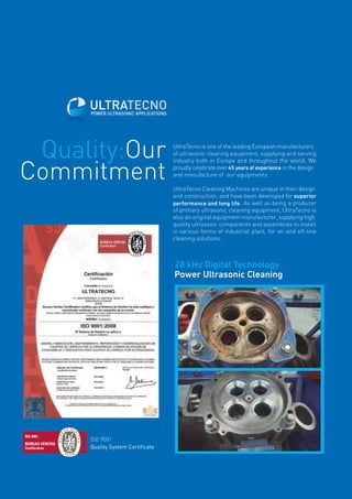 Ultratecno power ultrasonic cleaning