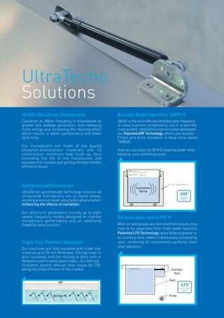 Ultratecno power ultrasonic cleaning