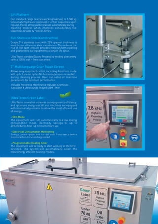 Ultratecno power ultrasonic cleaning