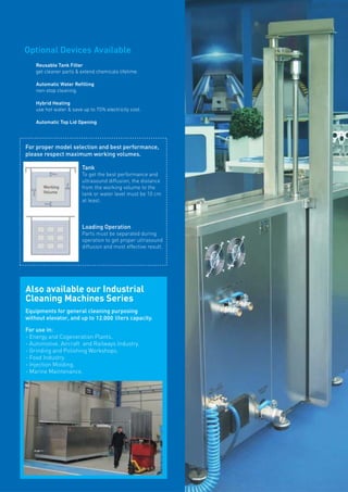 Ultratecno power ultrasonic cleaning