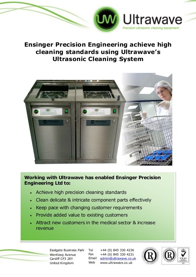 Ensinger Precision Engineering achieve high cleaning standards using