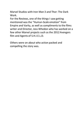 Thor 2 Script Ultron script | DOCX