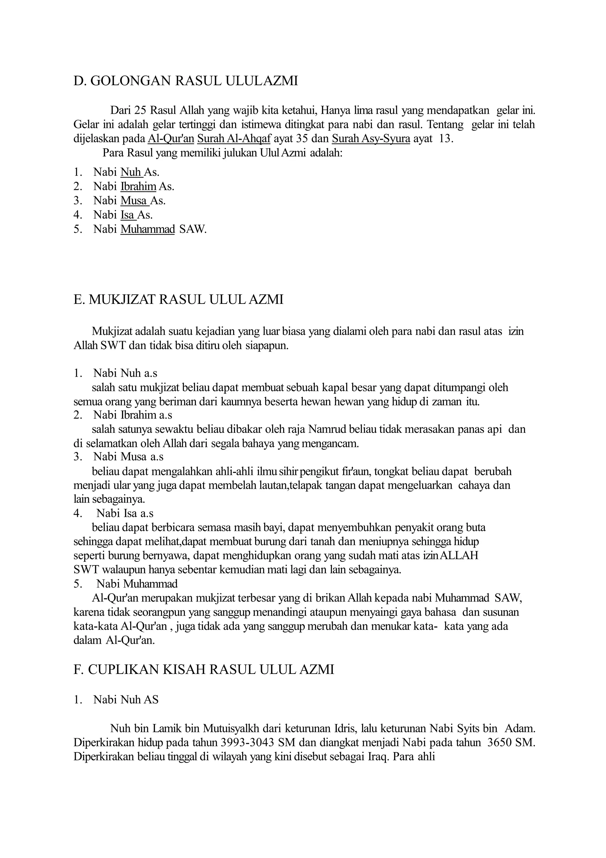 Azmen Razul Kisah Teladan Rasul Ulul azmi | PPTX