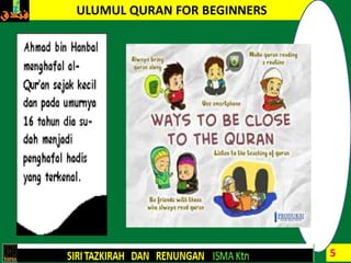 5
ULUMUL QURAN FOR BEGINNERS
 