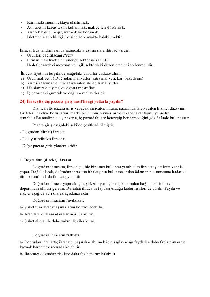 Ticarette Fiyatlandırma Ticarette Fiyatlandırma