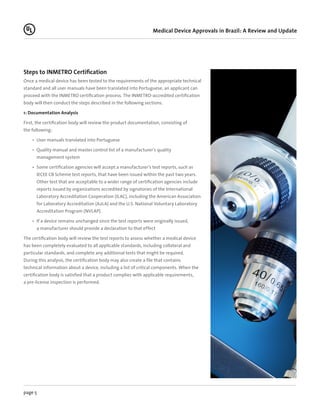 Modulo Rilascio Medical Device Example Ul wp final_medical device approvals in brazil_v6 | PDF