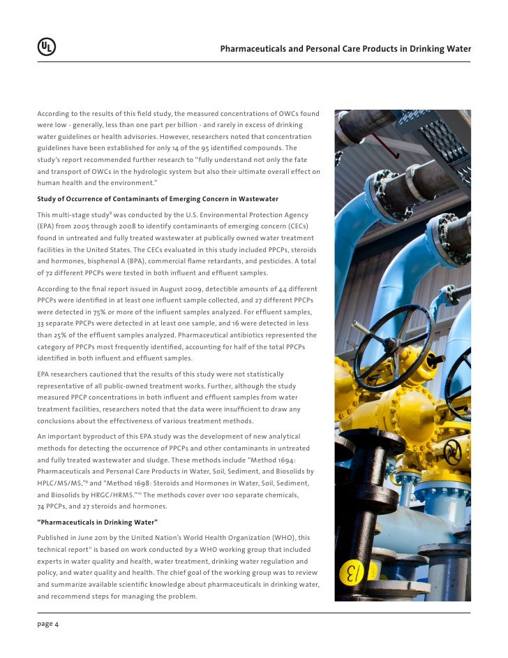 Pharmaceuticals and Personal Care Products in Drinking Water