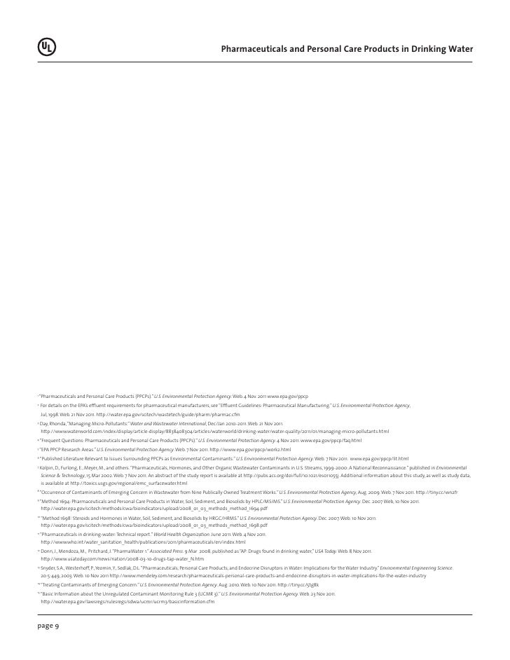 Pharmaceuticals and Personal Care Products in Drinking Water