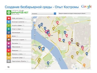 Создание безбарьерной среды - Опыт Костромы




 16
 