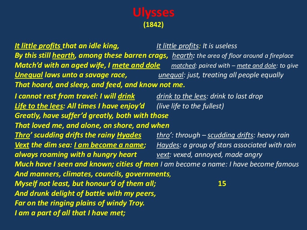 Ulysses by Alfred Tennyson