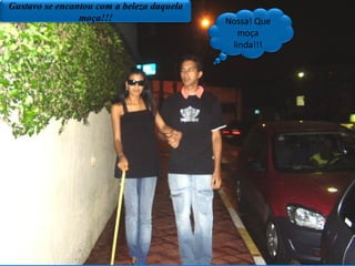 Gustavo se encantou com a beleza daquela moça Nossa que moça linda!!! Plano médio/andando perto do ponto de ônibus Gustavo se encantou com a beleza daquela moça!!! Nossa! Que moça linda!!! 