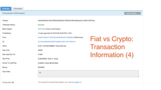 Fiat vs Crypto:
Transaction
Information (4)
 