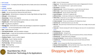 Rizal Mohd Nor, Ph.D.
Blockchain Technology & Its Applications
Shopping with Crypto
 