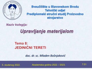 Naziv kolegija:
doc. dr. sc. Mladen Bošnjaković
5. studenog 2022. 7:51
Akademska godina 2022. / 2023.
 