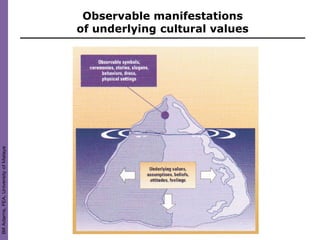 Observable manifestations
                                        of underlying cultural values
Bill Adams, FEA, University of Malaya
 