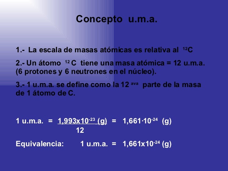 U.M.A, Mol, Nº Avogadro