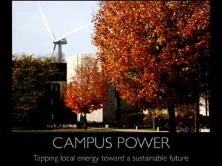 CAMPUS POWER
Tapping local energy toward a sustainable future

 