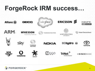 32
ForgeRock IRM success…
 