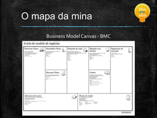 O mapa da mina
Business Model Canvas - BMC

 