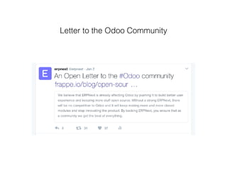 Letter to the Odoo Community
 