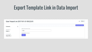 Export Template Link in Data Import
 