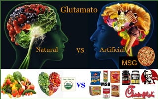 Glutamato 
Natural VS Artificial 
MSG 
VS 
 