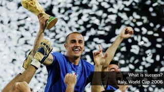 21
Italy, World Cup 2006
What is success?
 