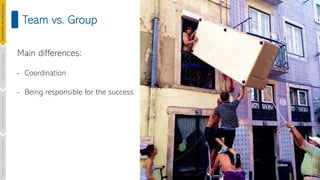 8
Team vs. Group
Main differences:
- Coordination
- Being responsible for the success
Introduction
and
Background
Pioneering
Techniques
Learning-based
Heuristics
Challenges
&
New
Perspectives
 