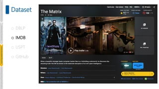 Dataset
o DBLP
o IMDB
o USPT
o GitHub
Introduction
and
Background
Pioneering
Techniques
Learning-based
Heuristics
Challenges
and
New
Perspectives
 