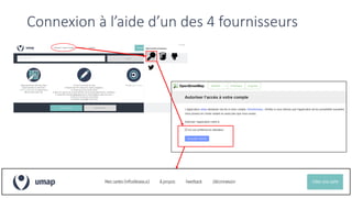 Connexion à l’aide d’un des 4 fournisseurs
 