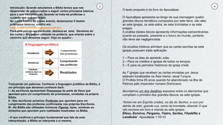 3 4Introdução: Quando estudamos a Bíblia temos que nos
desprender de preconceitos e seguir certos princípios básicos
para a sua interpretação. Quando se trata de profecias o
cuidado tem que ser maior.
No curso bíblico da nossa autoria, destacamos 5 destes
princípios básicos, confira em:
http://www.novocbic.blogspot.com.br/
Para este estudo em particular, destaca-se este: Devemos ter
em conta a linguagem utilizada na profecia, que orienta sobre o
caminho que devemos seguir. Veja no quadro :
Traduzindo em palavras: Conhecer a linguagem profética da Bíblia, é
um princípio que devemos conhecer bem:
I - As escrituras apresentam Promessas da parte de Deus que
apontam para um cumprimento de promessas, reveladas na própria
Bíblia.
II - Nas escrituras achamos Profecias que apontam para um
cumprimento das profecias confirmadas nas próprias Escrituras.
III - Na Bíblia são utilizadas inúmeras Figuras, tipos, sombras ou
símbolos que apontam para realidades mostradas na Bíblia.
- O que confirma o princípio fundamental que fala da auto
interpretação, a Bíblia se interpreta a si mesma.
O texto proposto é do livro do Apocalipse
O Apocalipse apresenta ao longo de sua mensagem quatro
grandes blocos temáticos compostos por sete itens, são eles:
as sete igrejas, os sete selos, as sete trombetas e as sete
pragas.
A análise destes blocos apresenta informações extraordinárias
quanto ao passado, presente e o futuro do mundo, portanto
não deve ser negligenciada.
Os eruditos bíblicos admitem que as cartas escritas às sete
igrejas possuem tripla aplicação:
1 – Para os dias do apóstolo João.
2 – Para os cristãos e igrejas de todos os tempos.
3 – E para os períodos históricos da igreja cristã.
As 7 igrejas que recebem as cartas enviadas por Jesus
estavam localizadas na Ásia menor, atual Turquia.
O Profeta tinha 85 anos quando foi abandonado na ilha de
Patmos pelo imperador romano Domiciano.
Abordamos um dos detalhes expostos entre os elementos que
compõem o primeiro dos grandes blocos: as sete igrejas.
“Achei-me em Espírito (visão), no dia do Senhor, e ouvi por
detrás de mim, grande voz, como de trombeta, dizendo O que
vês escreve em livro e manda às sete igrejas:
Éfeso, Esmirna, Pérgamo, Tiatira, Sardes, Filadélfia e
Laodicéia”. Apocalipse 1:10-12
 