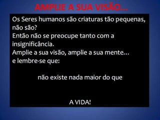 AMPLIE A SUA VISÃO...