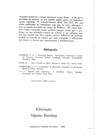 Uma reflexão sobre a didática -  Azanha