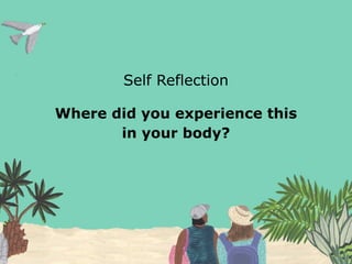 Self Reflection
Where did you experience this
in your body?
 