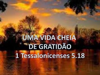 Uma vida cheia de gratidão