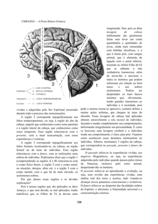 UMBANDA — A Proto-Síntese Cósmica
vividas e adquiridas pelo Ser Espiritual encarnado
durante todo o processo das reencarnações.
A região 2 corresponde topograficamente aos
lobos temporoparietais, ou seja, à região do alto da
cabeça, naquilo que conhecemos como ossos parietais
e à região lateral da cabeça, que conhecemos como
ossos temporais. Essa região relaciona-se com o
presente, com a atual reencarnação, com essas
experiências e vivências.
A região 3 corresponde topograficamente aos
lobos frontais, localizando-se, na cabeça, na região
frontal ou da testa do indivíduo. Essa região
relaciona-se com o futuro, com as realizações mais
nobres do indivíduo. Poderíamos dizer que a região 1
(compreendendo as regiões A e B) relaciona-se com
o corpo físico denso, a região 2 com o corpo astral,
ou emoções, desejos, afeto etc, e a região 3 com o
corpo mental, com o que há de mais elevado, os
sentimentos nobres.
Por que demos essas regiões e as devidas
explicações?
Pois é nessas regiões que são aplicados os ditos
Amacys, e que sem dúvida, se mal aplicados, trarão
malefícios que os Filhos de Fé já devem estar
imaginando. Sim, pois as ditas
lavagens de cabeça
infelizmente são geralmente
feitas sem levar em conta
quantidades e qualidades de
ervas, ainda mais misturadas
com bebidas alcoólicas, e o
que é muito pior, com sangue
animal, que é elemento de
ligação com o astral inferior,
trazendo ao infeliz Filho de Fé
que se submete a elas
verdadeiros transtornos, além
de ativar-lhe o atavismo e
todos os instintos que podem
sobressair em relação ao bom
senso e aos nobres
sentimentos. Podem ser
despertados os mais baixos
instintos que, obviamente,
trarão grandes transtornos ao
indivíduo e à sociedade, pois
pode o mesmo tornar-se agressivo, cometer delitos e
muitas ações nefastas, que chegam às raias do
absurdo. Essas lavagens de cabeça mal aplicadas
alteram sensivelmente a tela mental do indivíduo,
fazendo-o mudar completamente seu comportamento,
deformando integralmente sua personalidade. É como
se houvesse uma lavagem cerebral e o indivíduo
muda seu comportamento, é claro, para pior. Vejamos
como acontecem esses desatinos mentoastrais no
indivíduo. Alhures, mostramos 3 regiões da cabeça,
que correspondem ao passado, presente e futuro do
indivíduo.
O passado refere-se às experiências vividas, aos
arquivos filogenéticos, ou seja, às experiências
adquiridas pelo indivíduo quando passou pelos reinos
da Natureza, inclusive pelo reino animal,
despertando-lhe os instintos.
O presente refere-se ao aprendizado e evolução, ou
seja, uma revisão das experiências vividas, uma
análise real dos erros e acertos, tudo visando-se
alcançar novos patamares conscienciais e evolutivos.
O futuro refere-se ao despertar das faculdades nobres
do Espírito: o altruísmo, a fraternidade universal e a
conscientização cósmica.
328
 