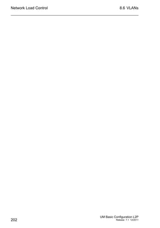 Network Load Control
202
8.6 VLANs
UM Basic Configuration L2P
Release 7.1 12/2011
 