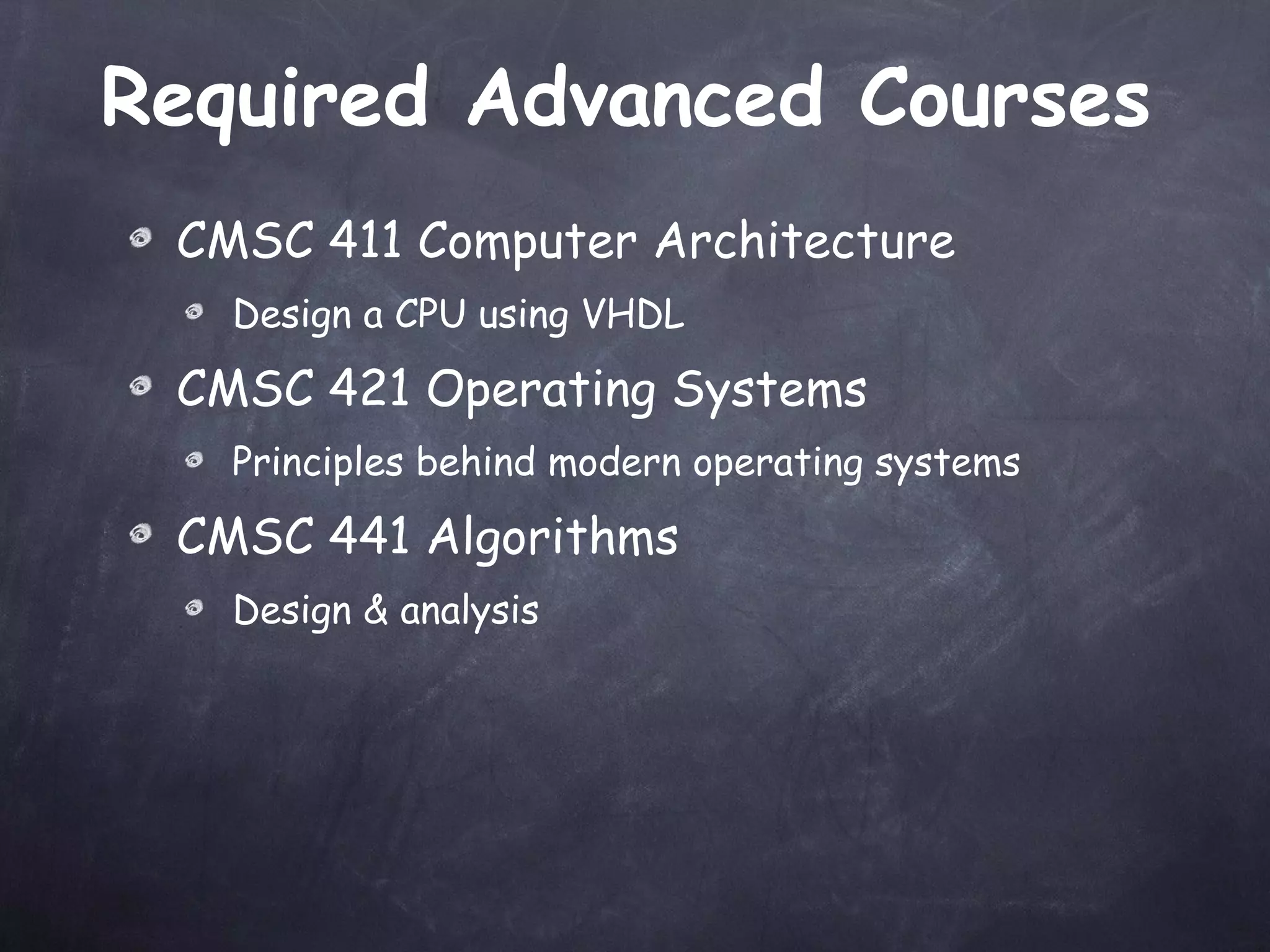 UMBC undergraduate computer science program | PPT