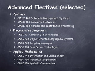 UMBC undergraduate computer science program | PPT