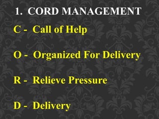 Umbilical Cord Prolapse, Presented By Mohammed Haroon Rashid