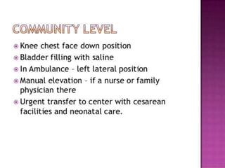 Umbilical Cord Prolapse, Presented By Mohammed Haroon Rashid