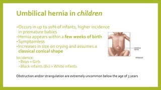 Umbilical Inverted Umbilical hernia | PPTX