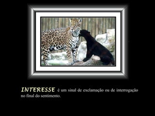 INTERESSE   é um sinal de exclamação ou de interrogação no final do sentimento. 
